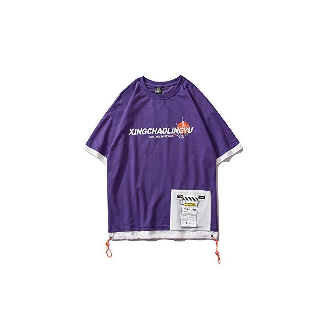 Nueva Camiseta de Manga Corta con Bolsillo de Herramientas Falso de Dos
