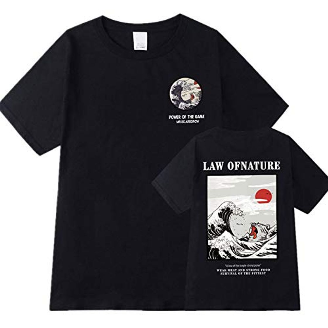 LLKSS Anime Japonés Tendencia Camiseta Verano Algodón O