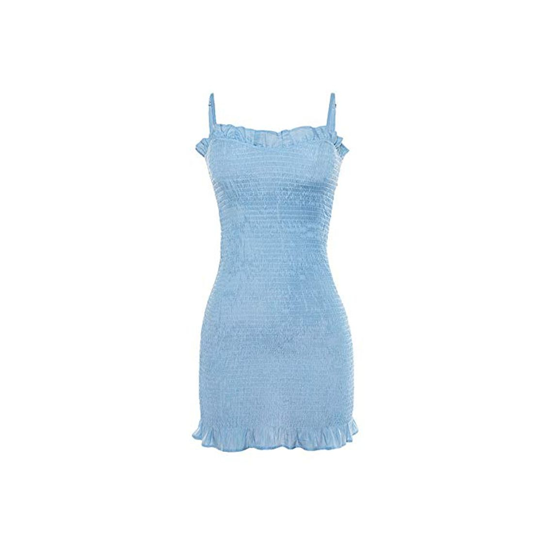 Social Mini Vestido con Pliegues de Playa Sexy para Mujer sin Mangas sin