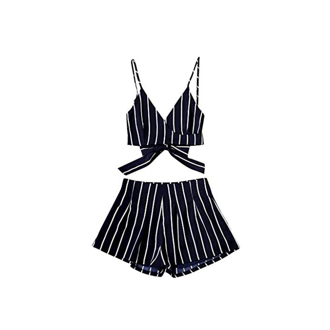 Social Luckycat Conjunto Ropa Set Sling Tops Blusa de Camisola Cuello en V