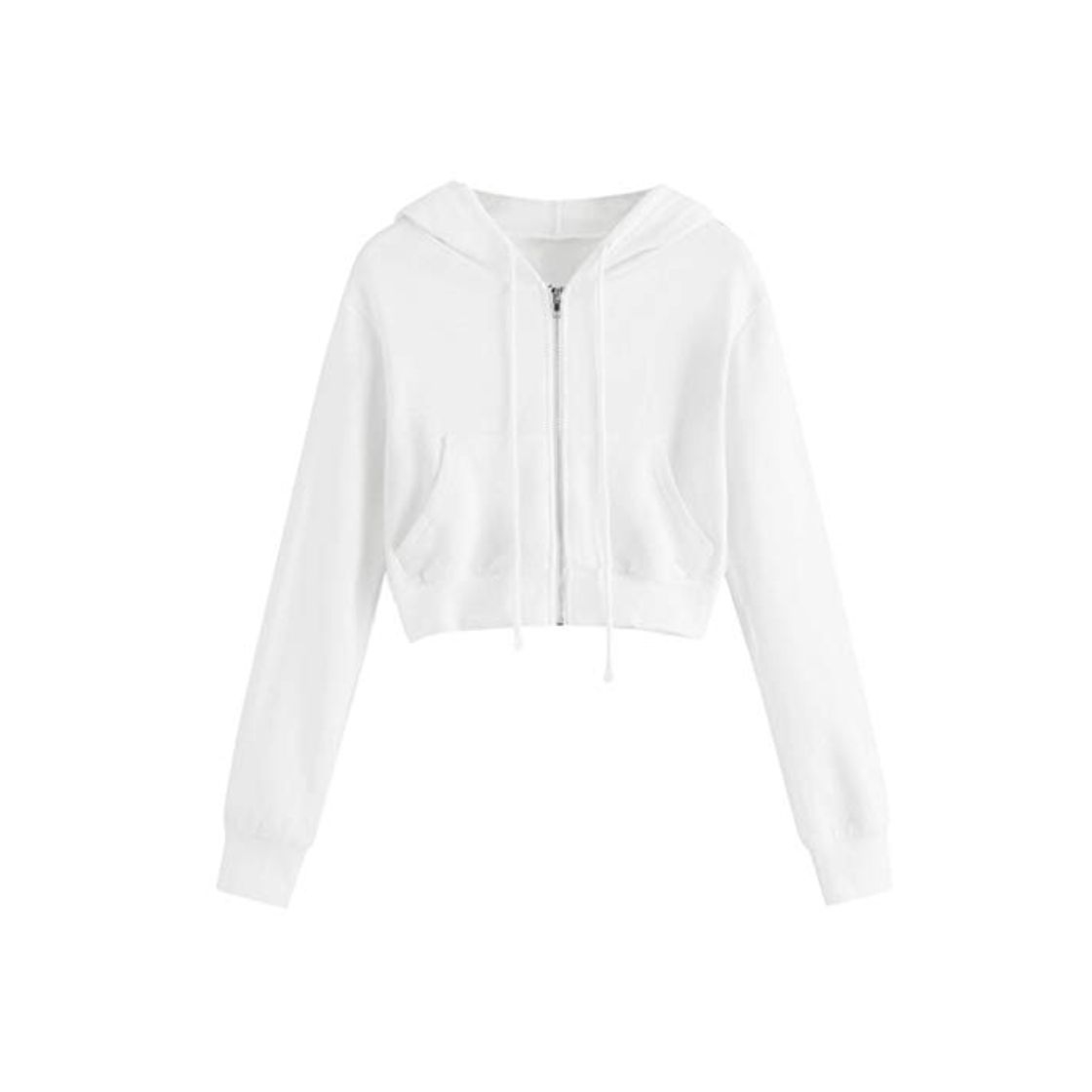 Social Sudadera con Capucha para Mujer Moda Manga Larga Casual Color Sólido Cremallera Sudaderas Cortos Invierno Jersey Mujer Tumblr Otoño Primavera Blusa Tops Suéter Mujer Abrigo Deportiva por vpass