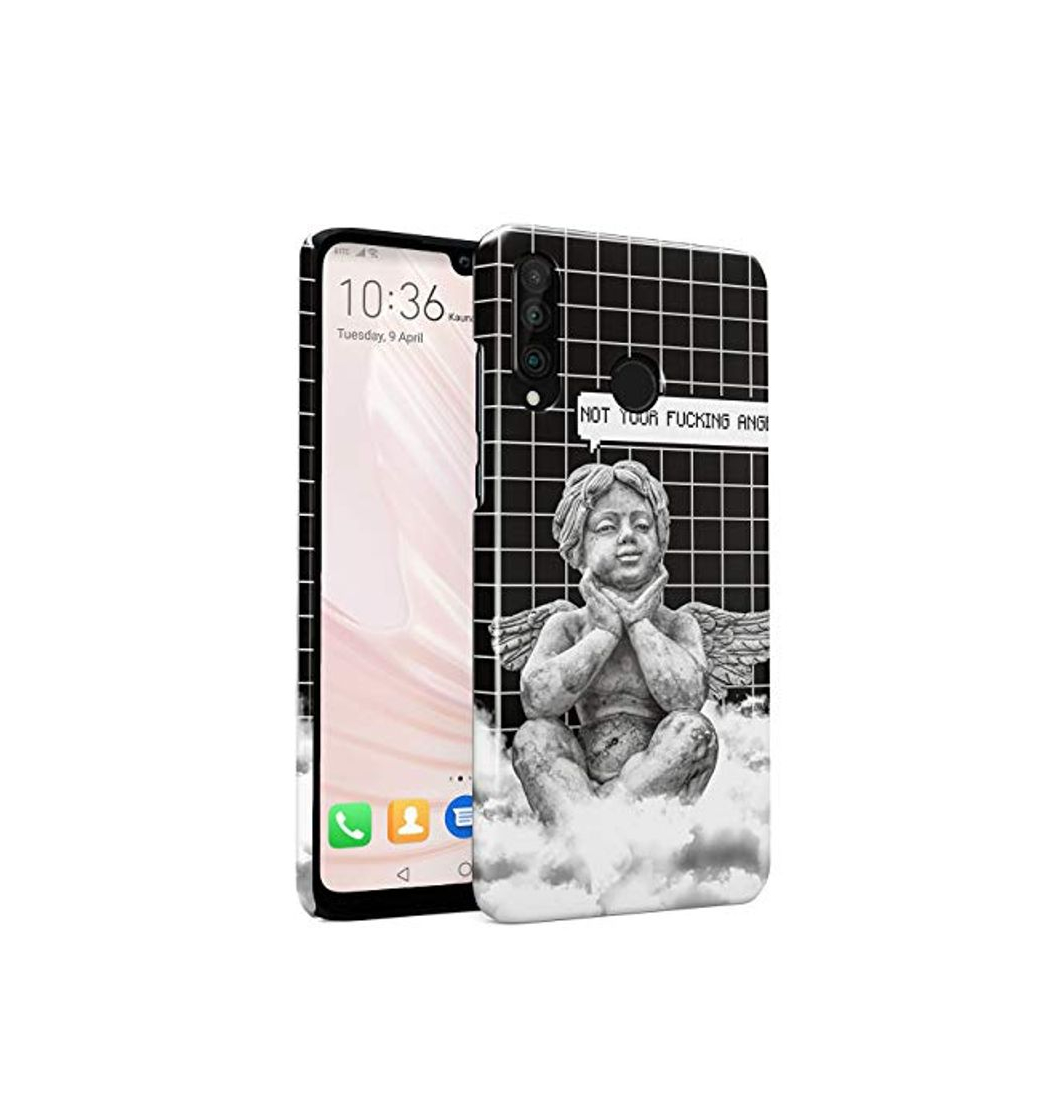 Product Funda Protectora de Plástico Duro Para Huawei P Smart 2019 Not Your Fucking Angel Escultura Sarcasmo Arte Citar Aesthetic Ancient Sculpture Vintage Angel Clouds Tumbrl Heavan Funda Delgada y Ligera