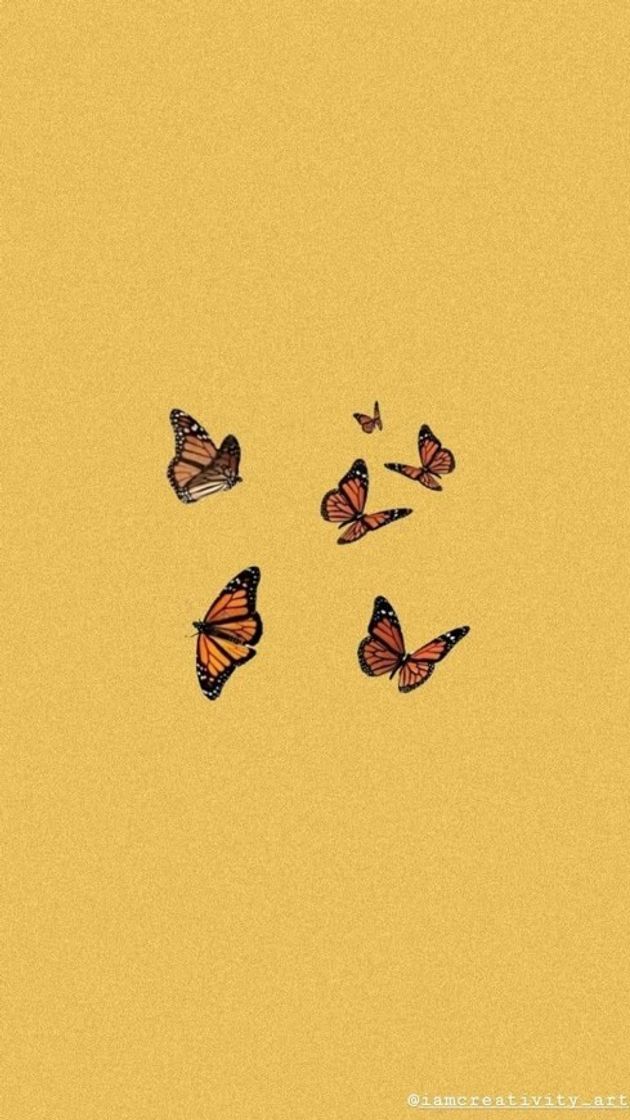 Moda Fondo de pantalla amarillo de mariposas