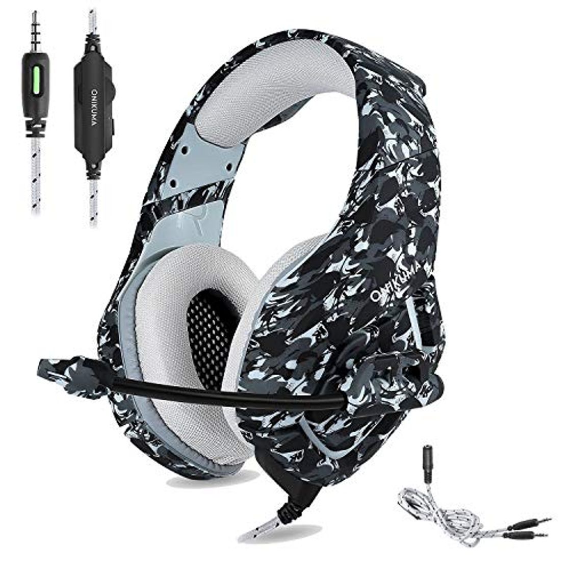 Lugar ONIKUMA Auriculares Gaming Cascos de Camuflaje Xbox One PS4 Headset