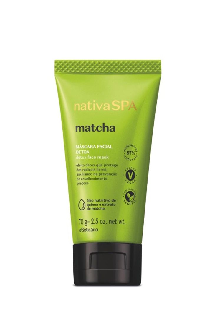 Fashion Nativa Spa Máscara Facial Detox Matcha, 70 g
