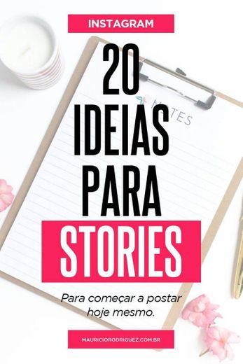 Ideias para stories