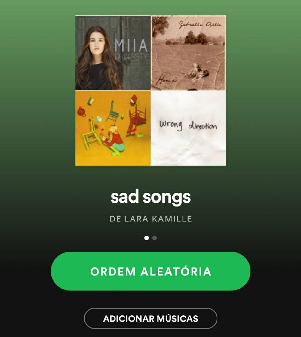 Fashion sad songs - músicas tristes e melancólicas