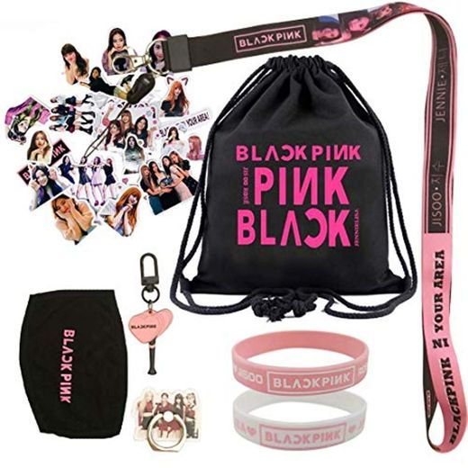 Juego de regalo Blackpink para Blink: 1 bolsa de cordón Blackpink