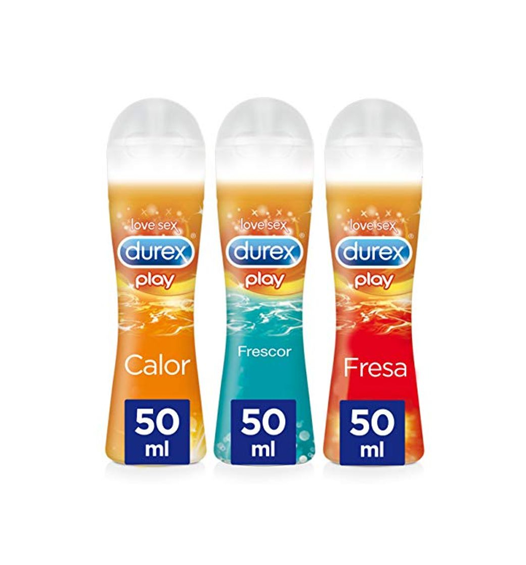 Producto Lubricante Intimo Durex 3 x 50 ml | Lubricante Durex Fresa