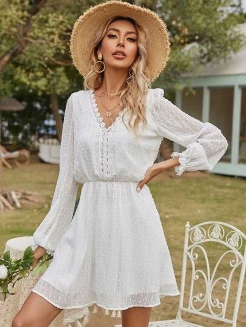 Moda Vestido Elegante Branco!