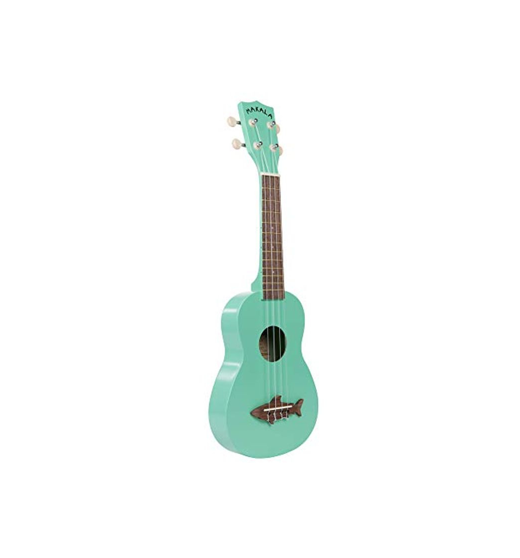 Products Makala MK-SS-GRN Shark ukelele Soprano Vintage con bandera de del puente de