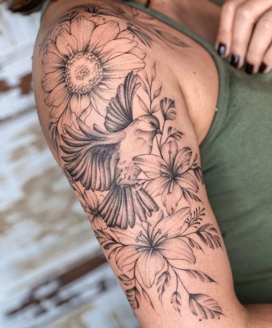 Moda Tatto de flores