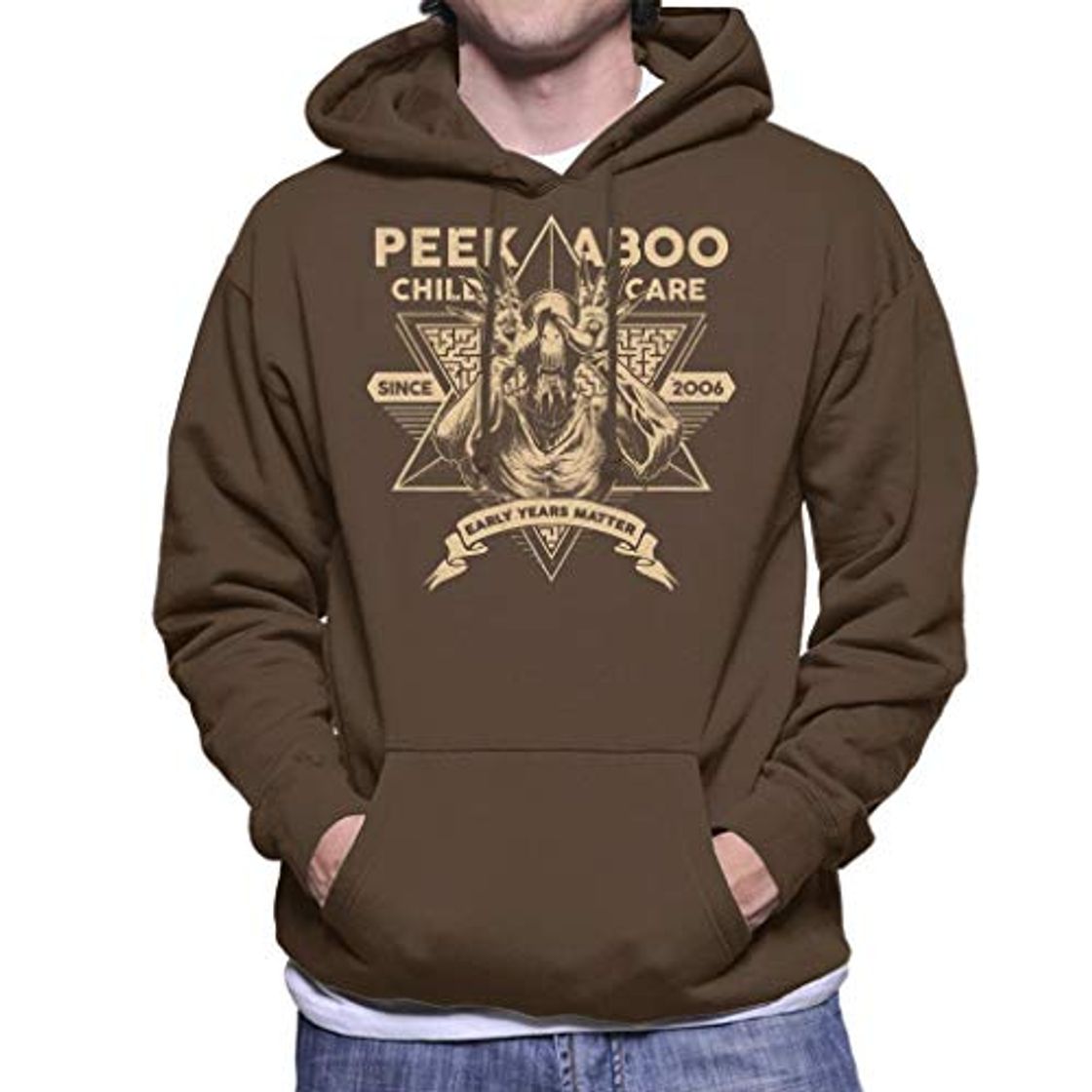 Moda Peek A Boo Child Care Pans Labyrinth Men's Hooded Sweatshirt