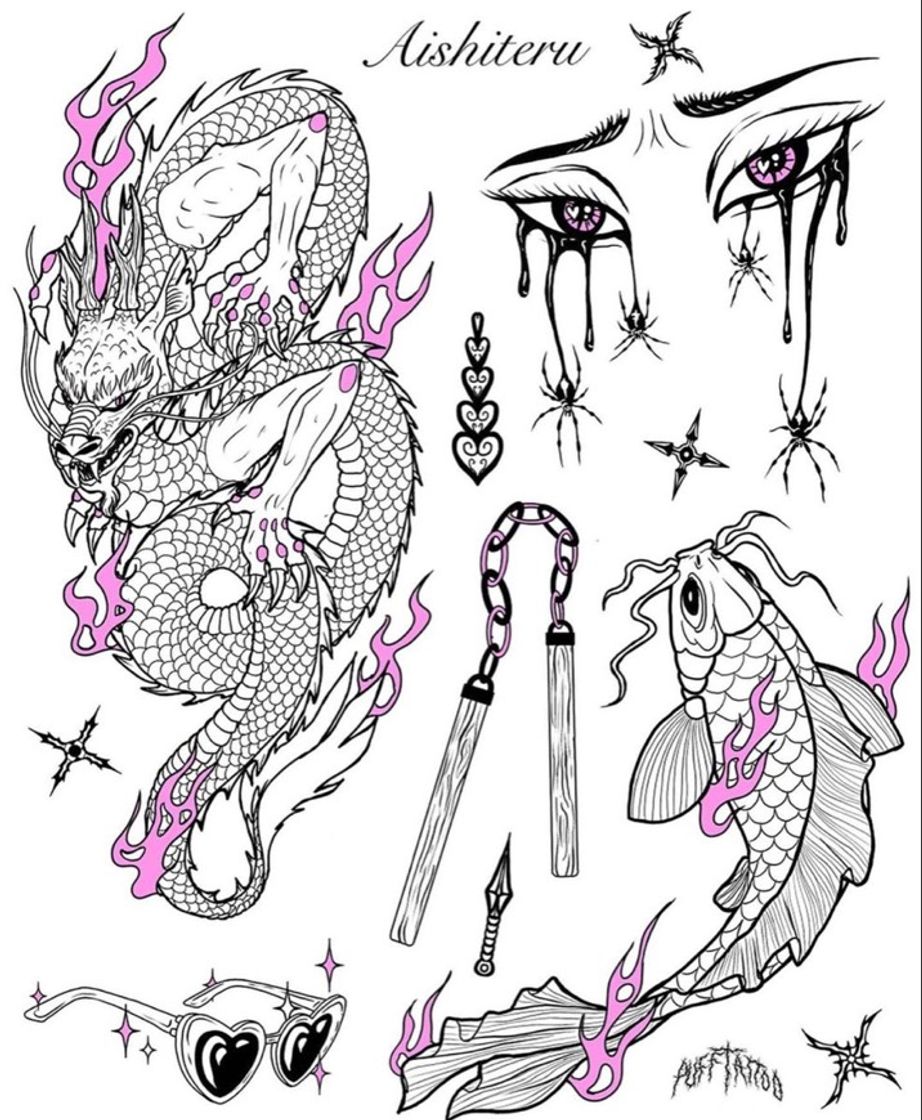 Fashion Tattoo flash