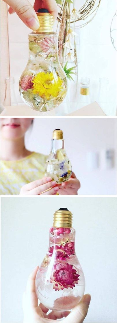 Fashion DIY decoração com lâmpadas.