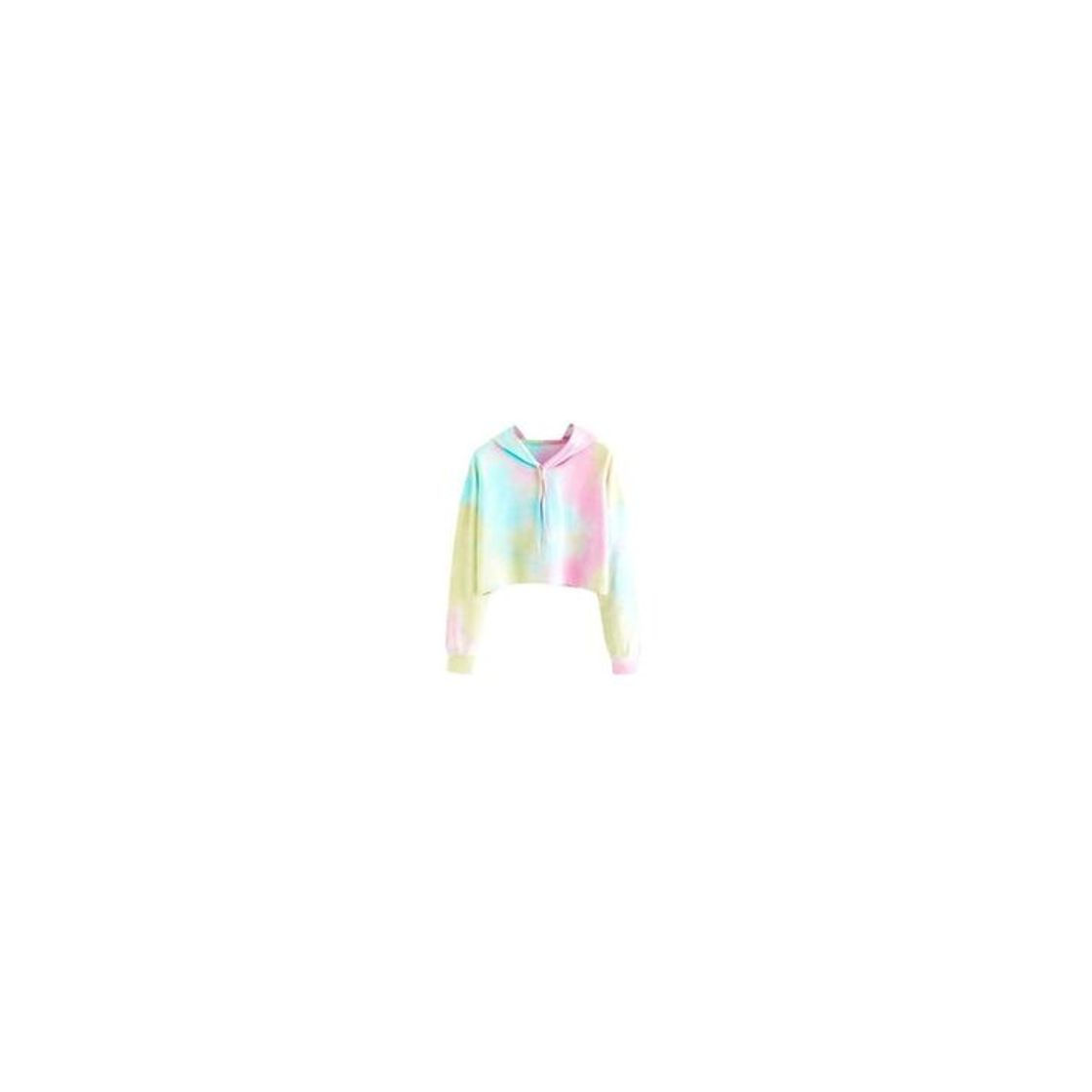 Producto Color Tie Dye Sudaderas Tumblr Cortas con Capucha para Mujer Chica Adolescente