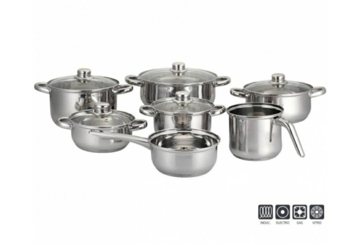 Fashion Bateria de cocina de Acero Aken 12 Piezas - Inox - Carrefour