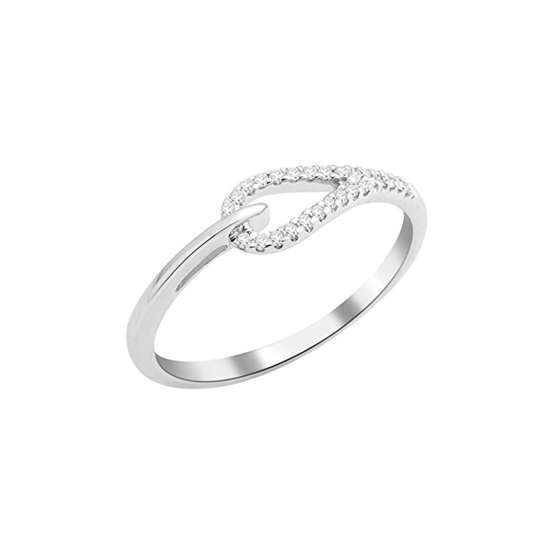 Product Miore anillo para mujer oro blanco 9 quilates con diamantes 0