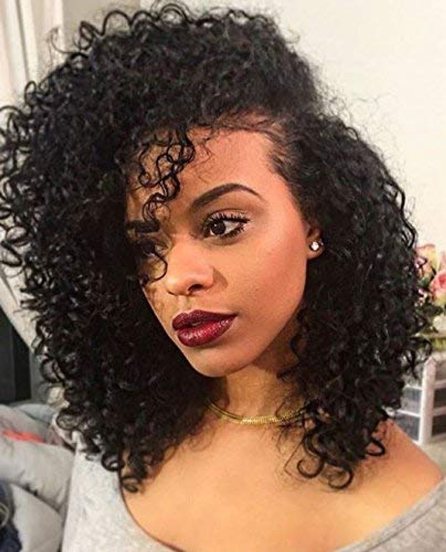 Producto LEOMI Curly Virgin Human Hair Lace Wigs Natural Hairline Nudos Blanqueados Para Mujeres Negras