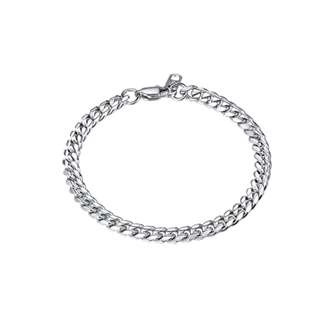 Social PROSTEEL Pulsera para Hombre Cadena Cubana de Acero Inoxidable 6mm/10mm/14mm de Ancho,