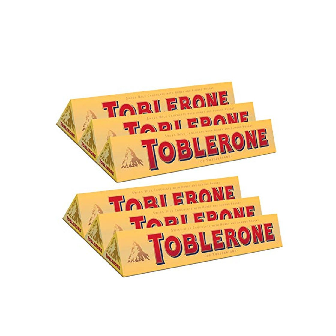 Product TOBLERONE SWISS MILK CHOCOLATE WITH HONEY AND ALMOND NOUGAT 6 X 100