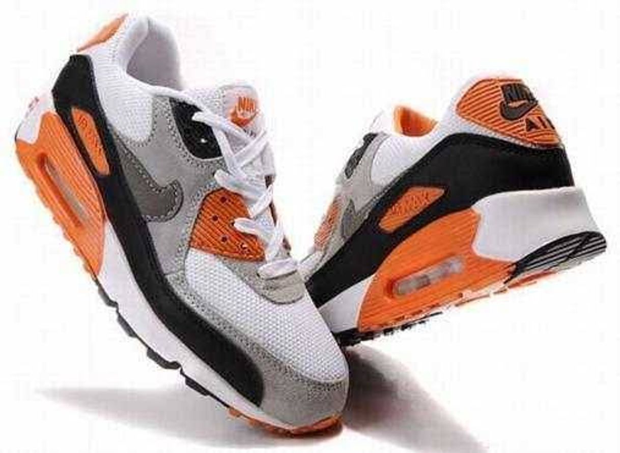 Social Baratos Nike Air Max 90 Blanco Negro Naranja