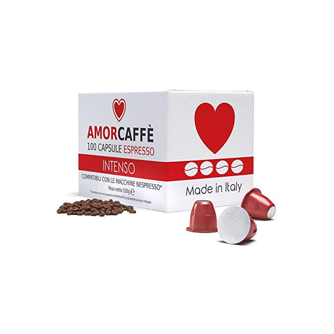 Products Amorcaffe 100 Cápsulas de Café Compatibles con Máquinas Nespresso