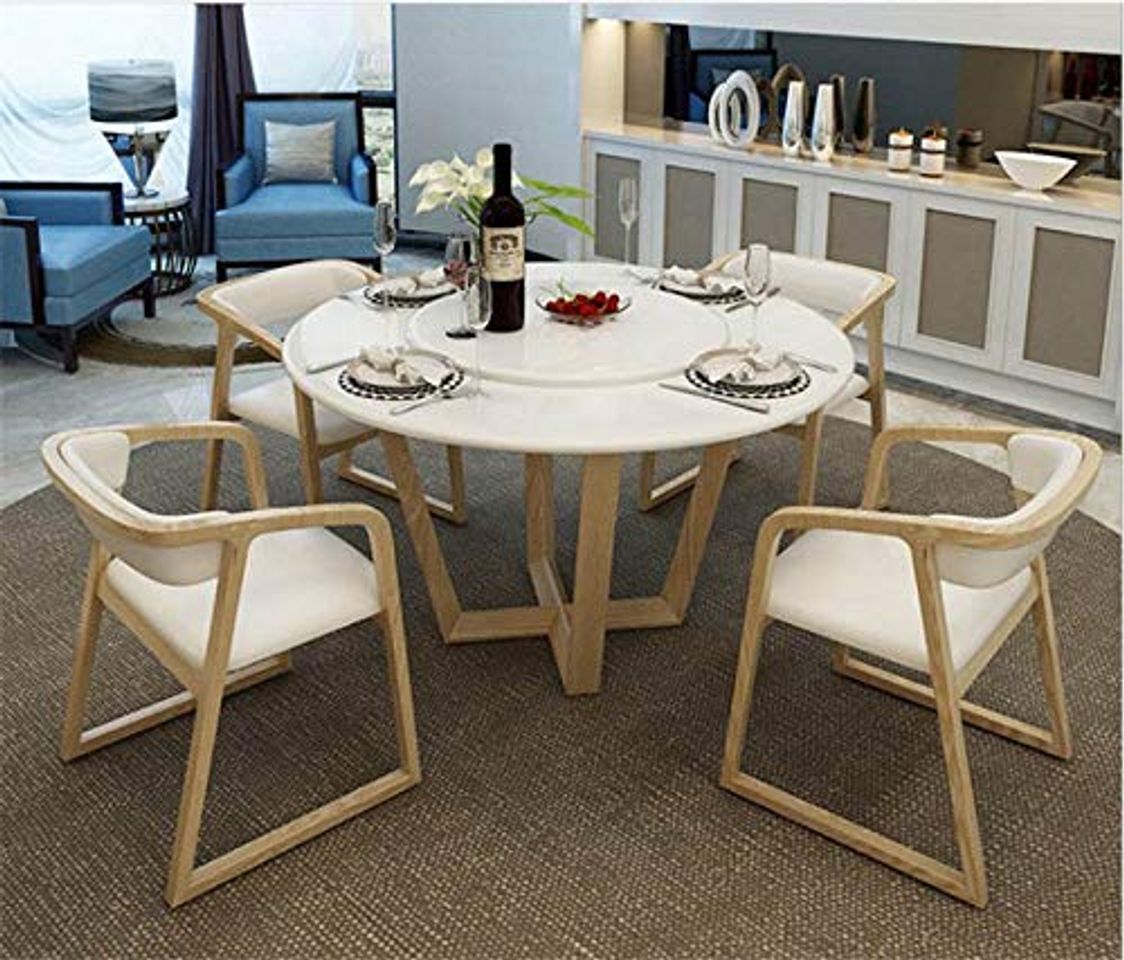 Producto LGFSG Conjunto de Mesa Juego de Comedor Hogar de mármol Natural