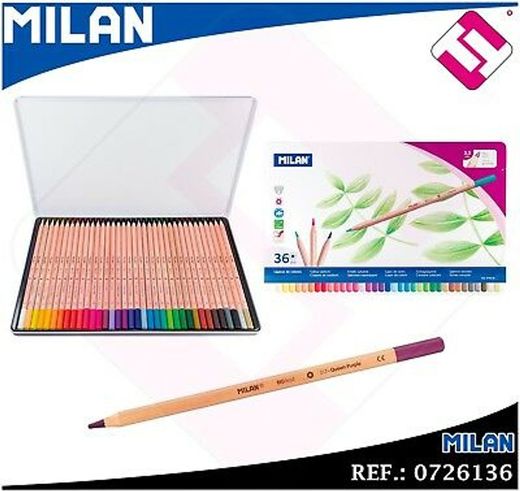 Caja metálica 36 lápices de colores con mina grande Ø3