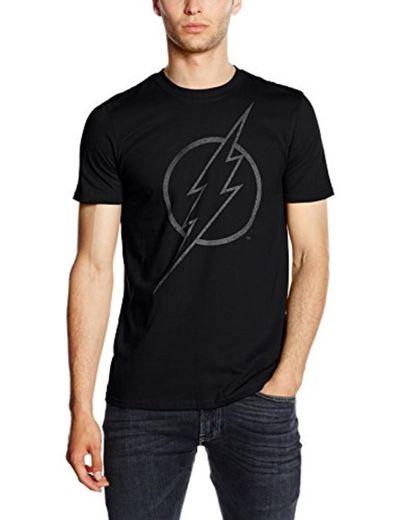 DC Comics Flash Line Logo Camiseta, Negro