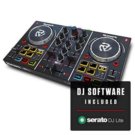 Numark Party Mix - Controlador de DJ plug-and-play de 2 canales para