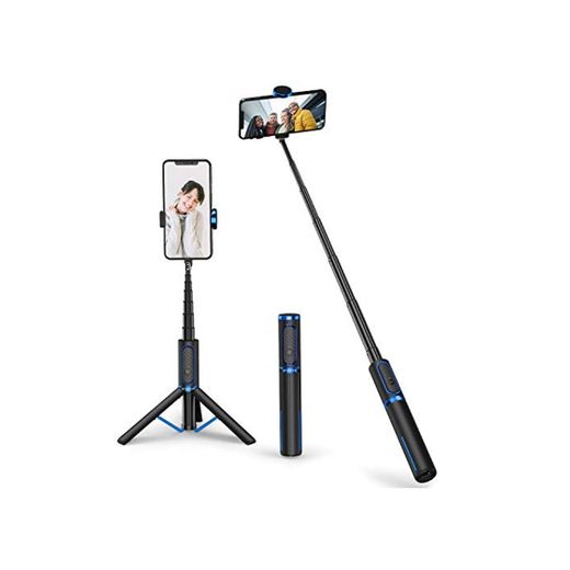 ATUMTEK Palo Selfie Trípode Bluetooth, Mini Extensible 3 en 1 Selfie Stick