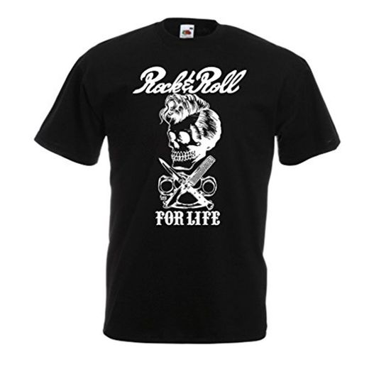 lepni.me Camisetas Hombre Rock and Roll For Life - 1960s, 1970s, 1980s