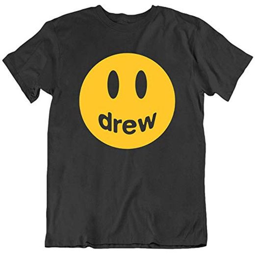 Drew Smile Happyface Emoji T Shirt Black tee Gift New from US