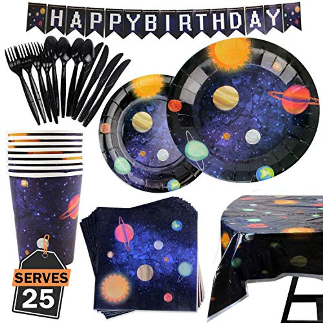 Product 177 Artículos con Diseño del Espacio y Galaxia-Desechables para Fiesta y Celebración