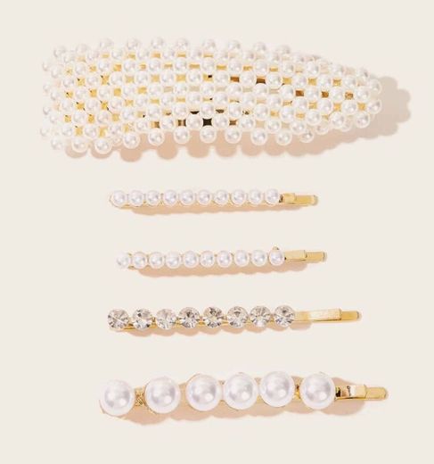 Ganchos/agarradores con diseño de perlas 
