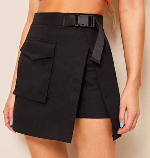 Pocket Detail Wrap Skirt | SHEIN USA