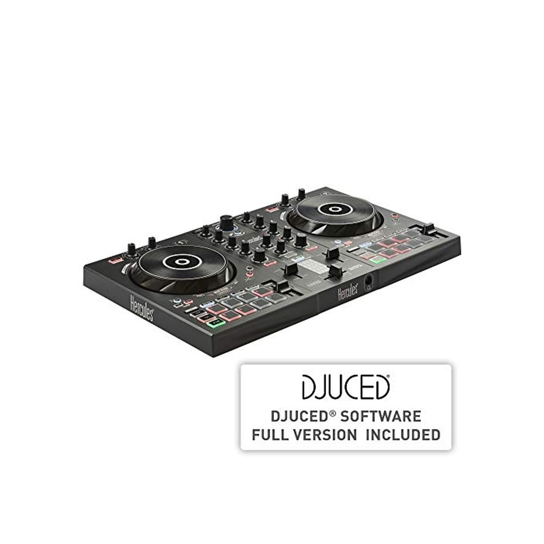 Electronic Hercules DJControl Inpulse 300 - Controlador DJ USB - 2 Pistas con 16 Pads y Tarjeta de