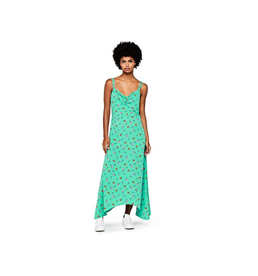 Social Marca Amazon - find. Vestido Largo de Tirantes con Estampado de Flores