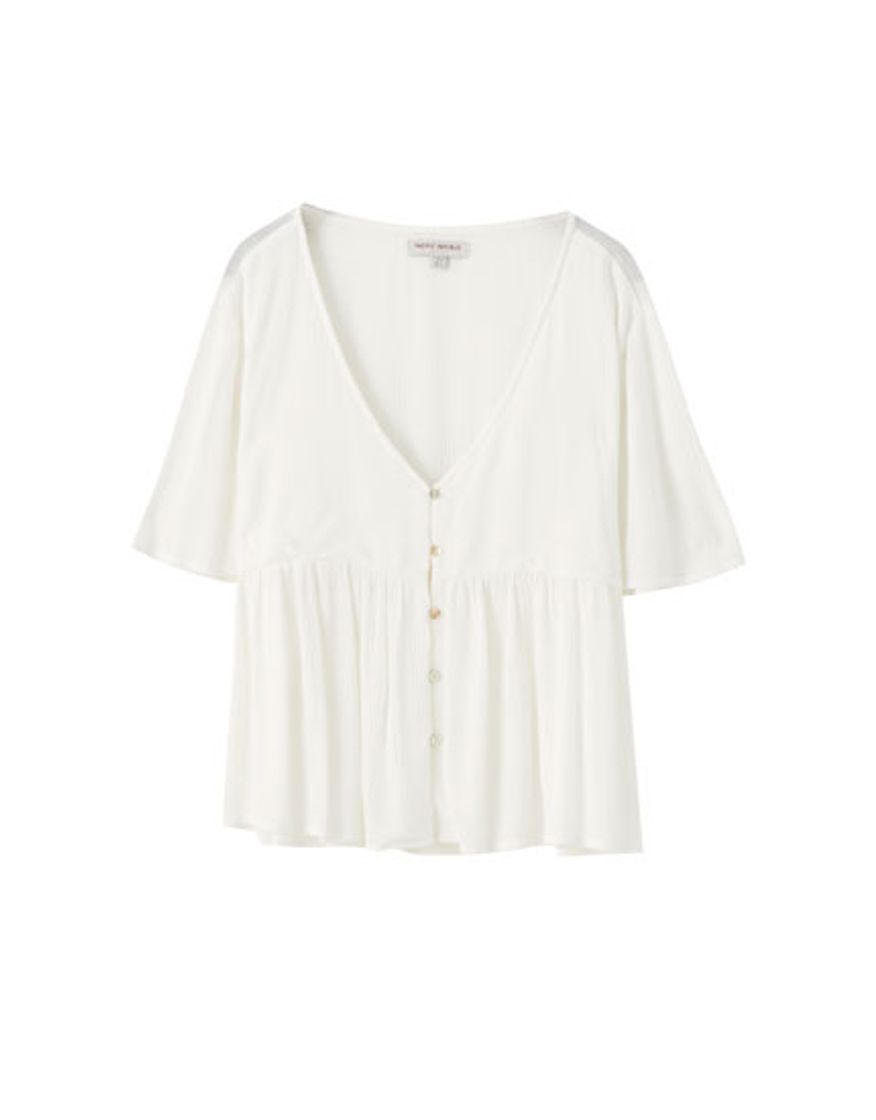 Moda Blusa escote pico botones - PULL&BEAR