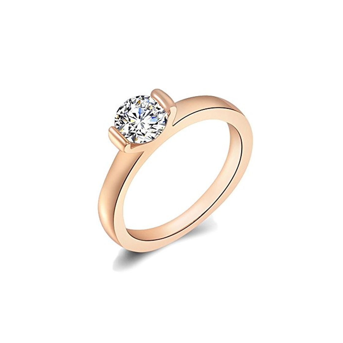 Moda Vir Jewels – Anillo anillo de compromiso circonitas cristal antrag Anillo inoxidable lujo Rose Oro
