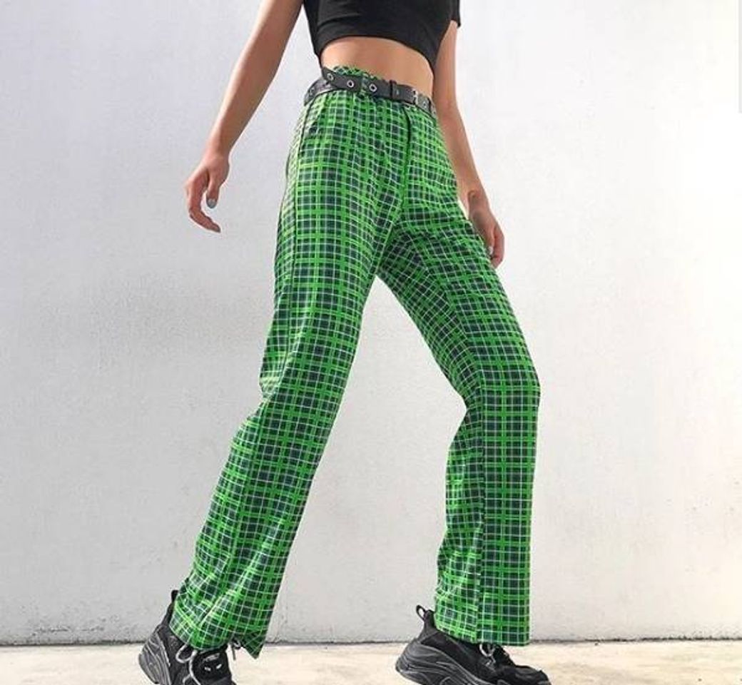 Fashion Vibra-Green checkered