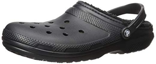 Crocs Classic Lined Clog, Zuecos Unisex Adulto, Negro
