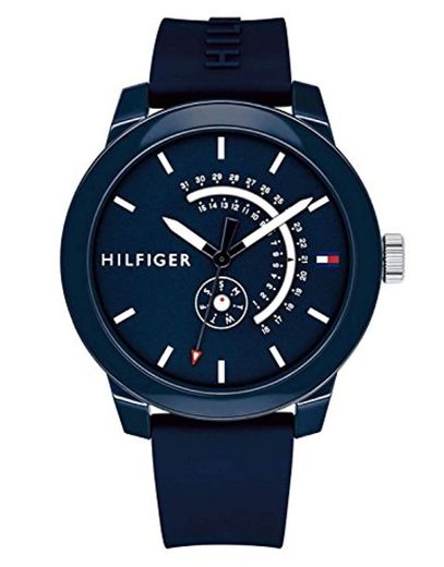 Tommy Hilfiger Reloj Analógico para Hombre de Cuarzo con Correa en Silicona