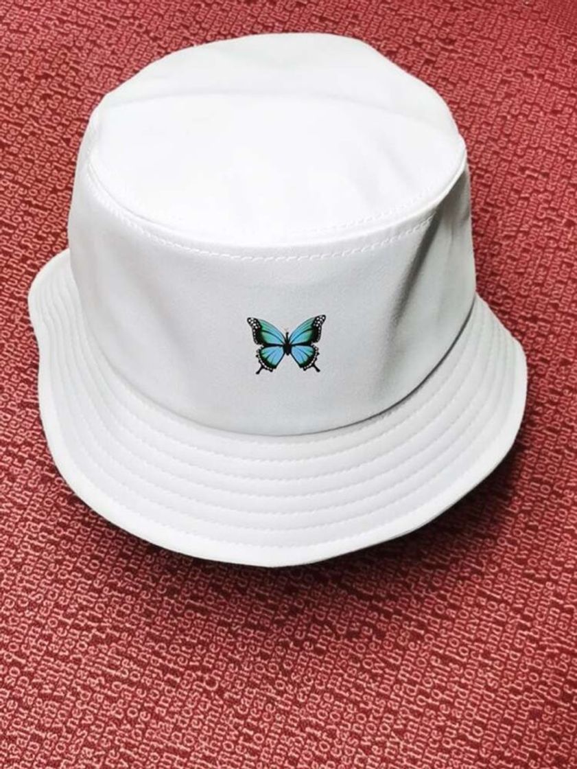 Fashion Gorro color blanco con estampado de mariposa 🦋.