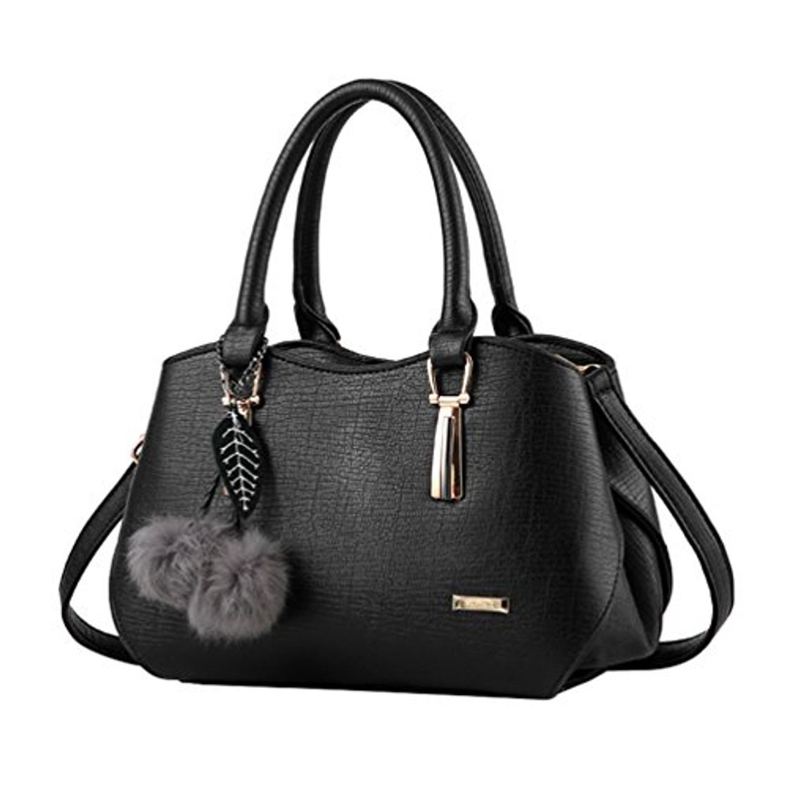 Productos YAANCUN Mujeres Bolso De Elegante Con Asas Y Bandolera Multicolor Bolso De Asas Negro