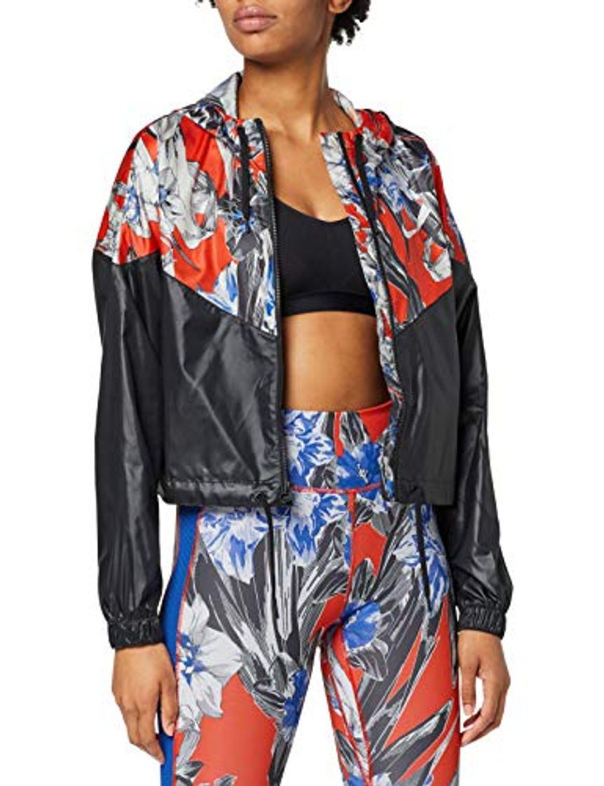 Products NIKE W NSW HYP FM JKT Crop WR AOP Chaqueta, Mujer, Black