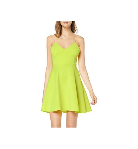 New Look Scuba Foam Vestido de Fiesta, Verde