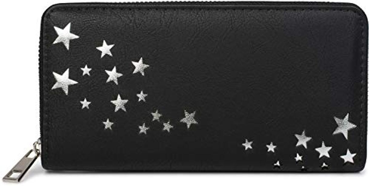 Product styleBREAKER Cartera de Mujer con recortados metálicos en Forma de Estrella, Cremallera,