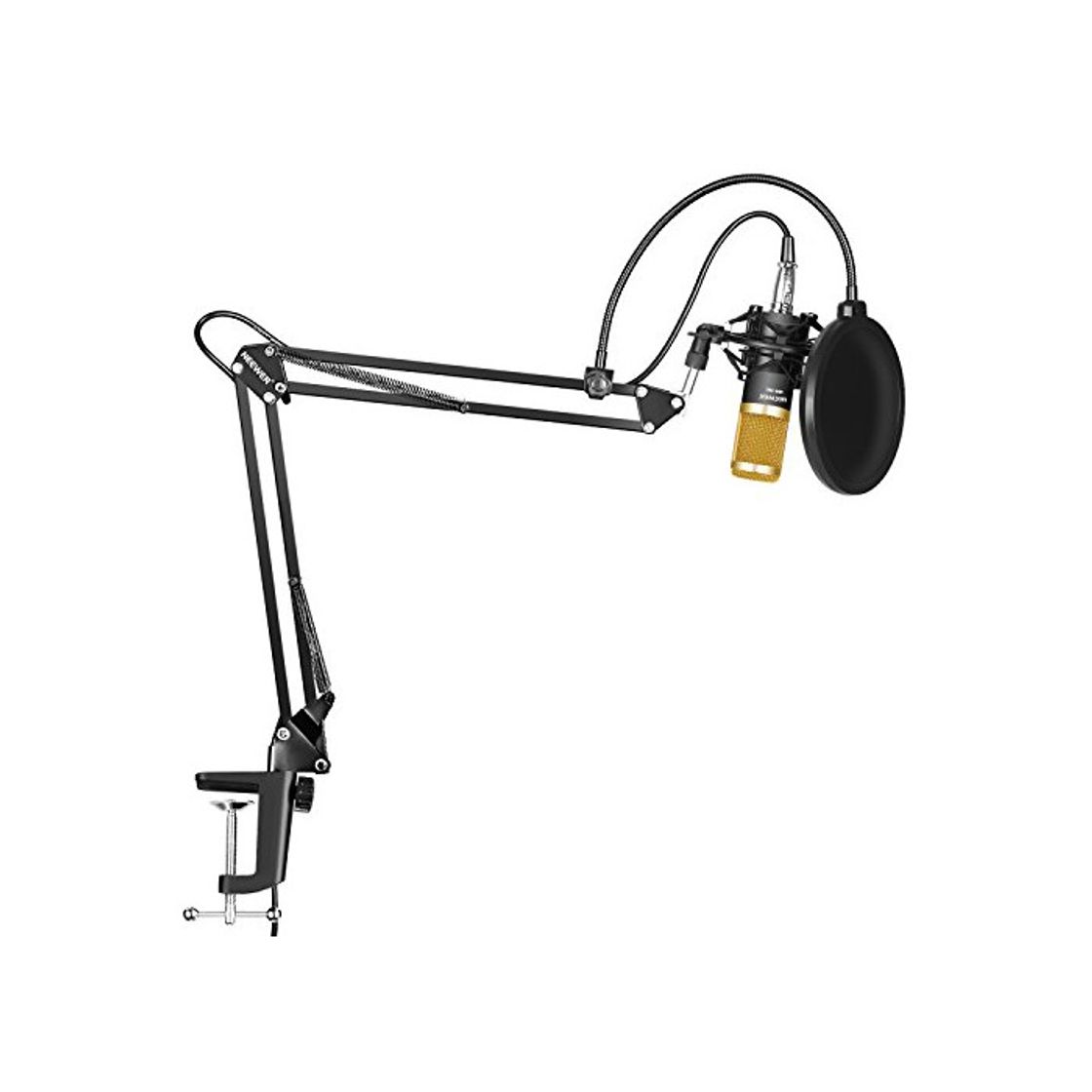 Social Neewer NW-800 Micrófono Condensador Profesional Estudio y NW-35 Micrófono Grabación Ajustable Suspensión